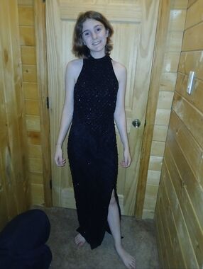 Laurance Kagan Elegant Black Evening Dress Bearly Used